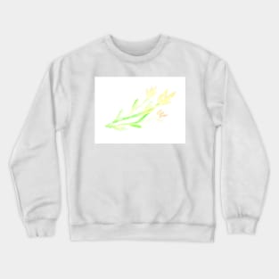 Flower, flowers, watercolor, art, plant, nature, garden, spring, summer, drawing Crewneck Sweatshirt